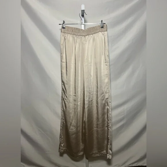 Drew Eva Satin Pants in Taupe